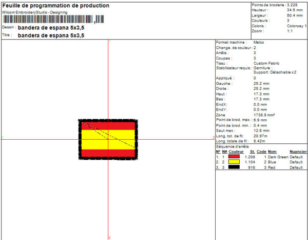 Drapeau Espagne fiche